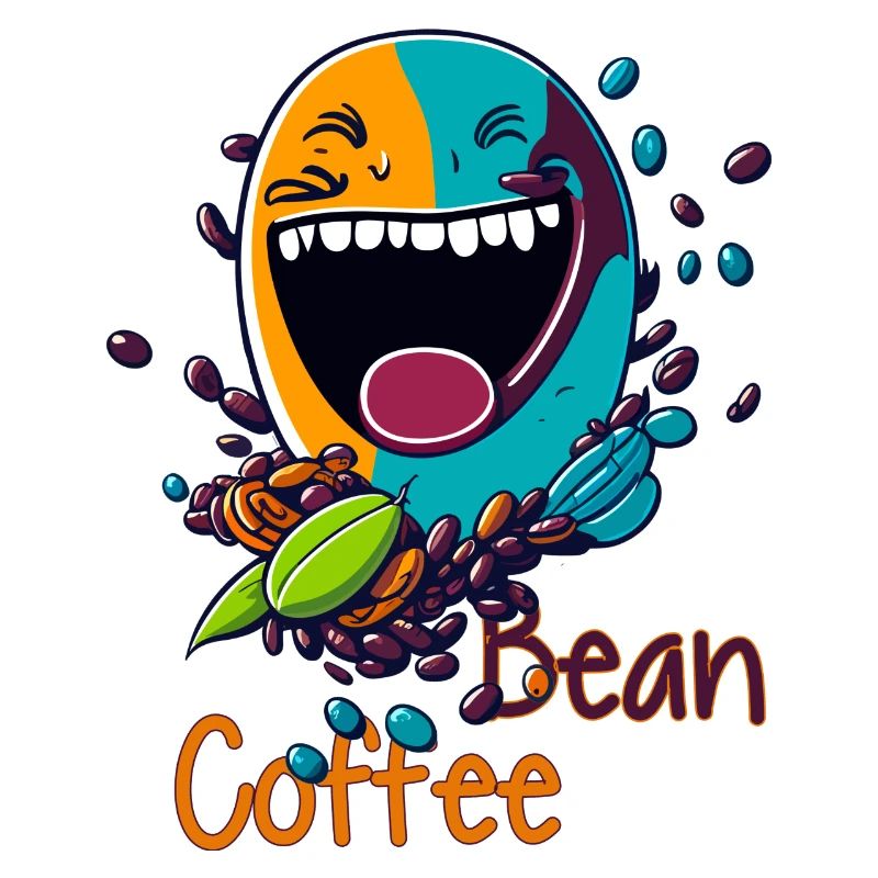 Lachende Kaffeebohne