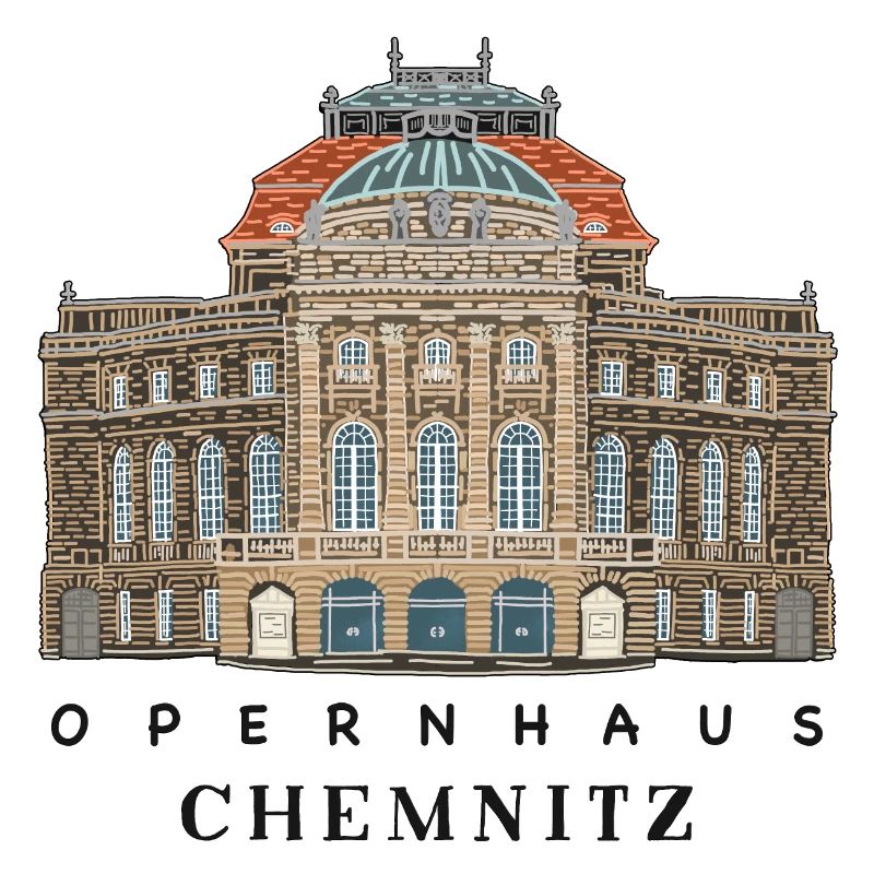 Opéra de Chemnitz, Allemagne Dessin
