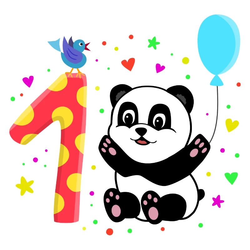 Erster Geburtstag 1. Jahr Panda süßes Geschenk