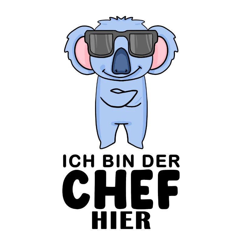 Chef Spruch mit Koala Motiv