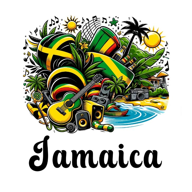 Jamaica Caribbean flag design