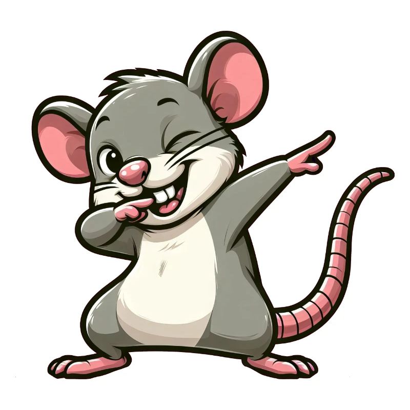 Rat and Mouse Dabbing Cartoon