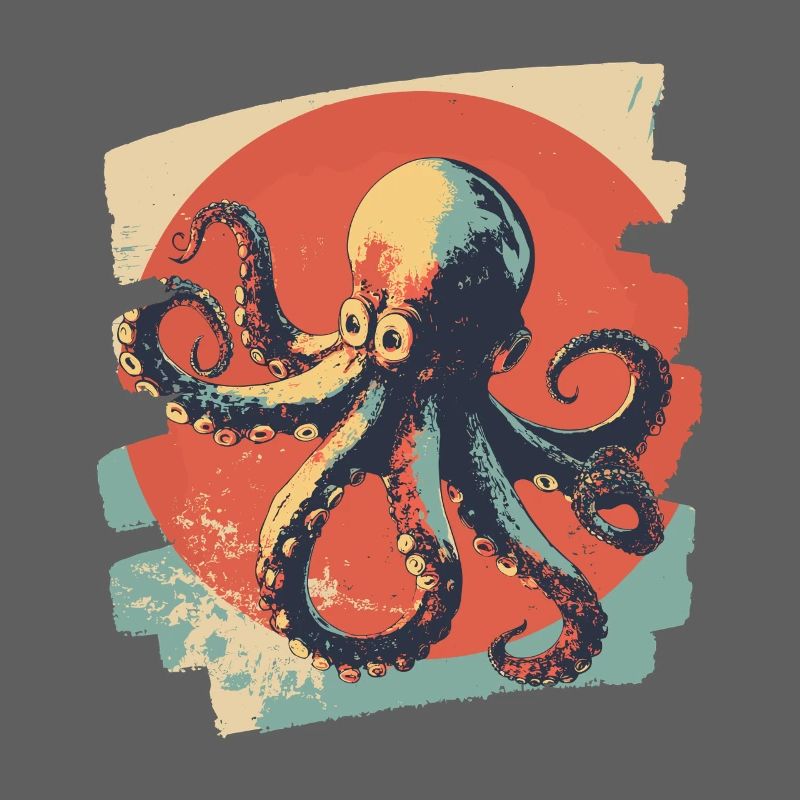 Pieuvre Octopus Rétro