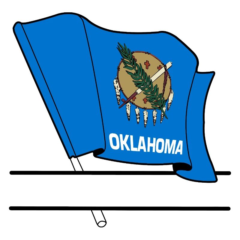 Bannière de texte Flag Oklahoma