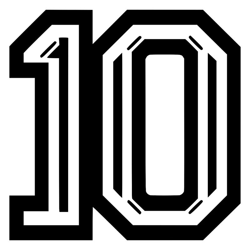 Stylish Number 10 Graphic