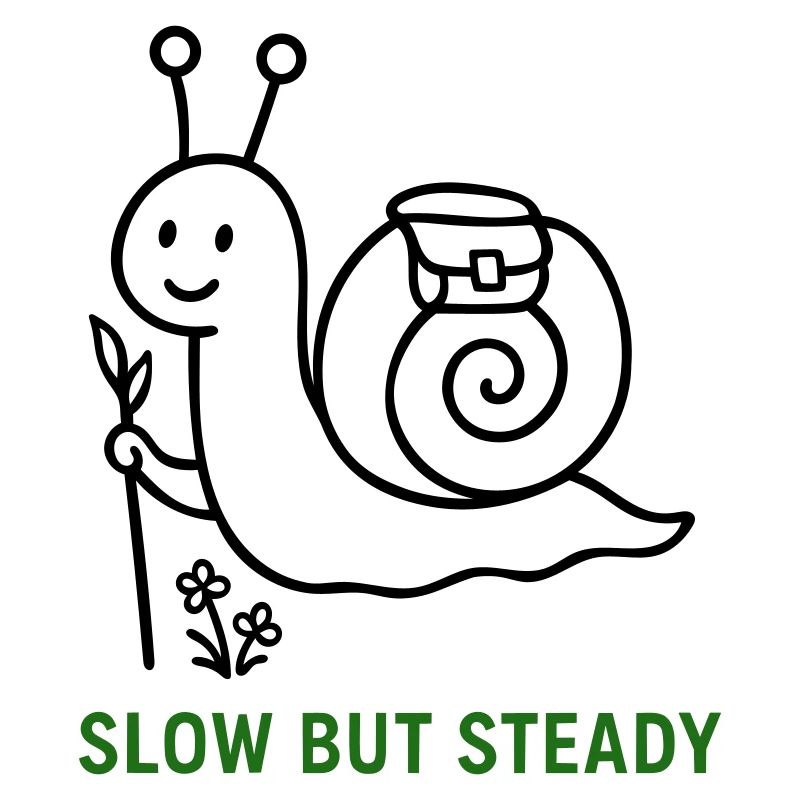 Wanderschnecke Slow but Steady