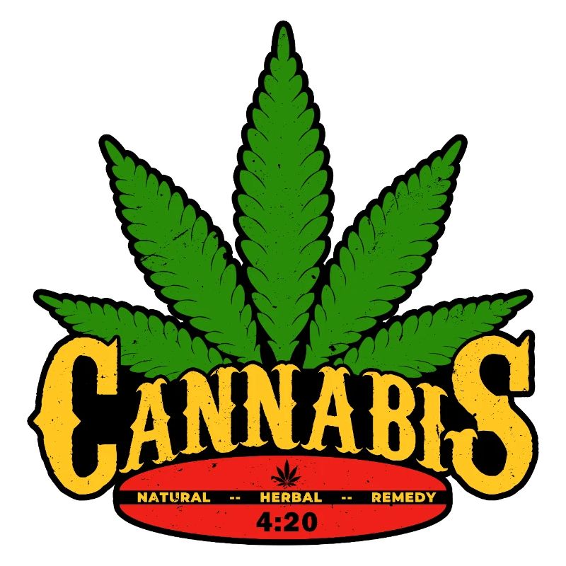 Cannabis Blatt Retro Abzeichen Design