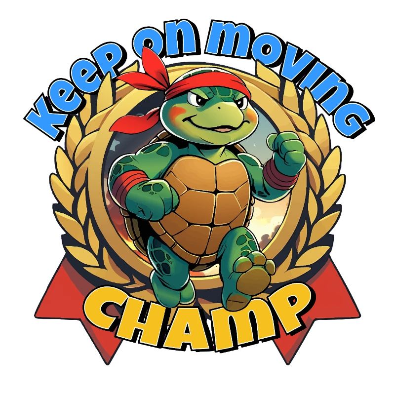 Kampf-Turtle mit rotem Bandana