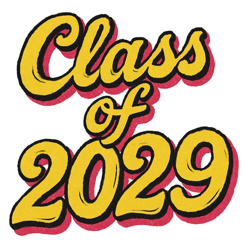 Class of 2029 Retro Script