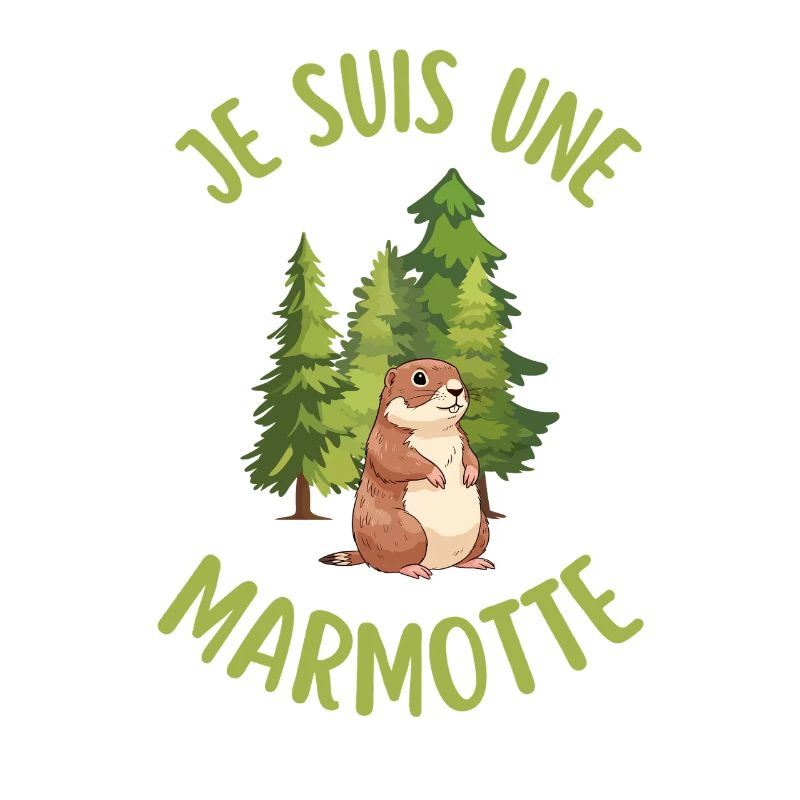 Ich bin ein Murmeltier im Wald