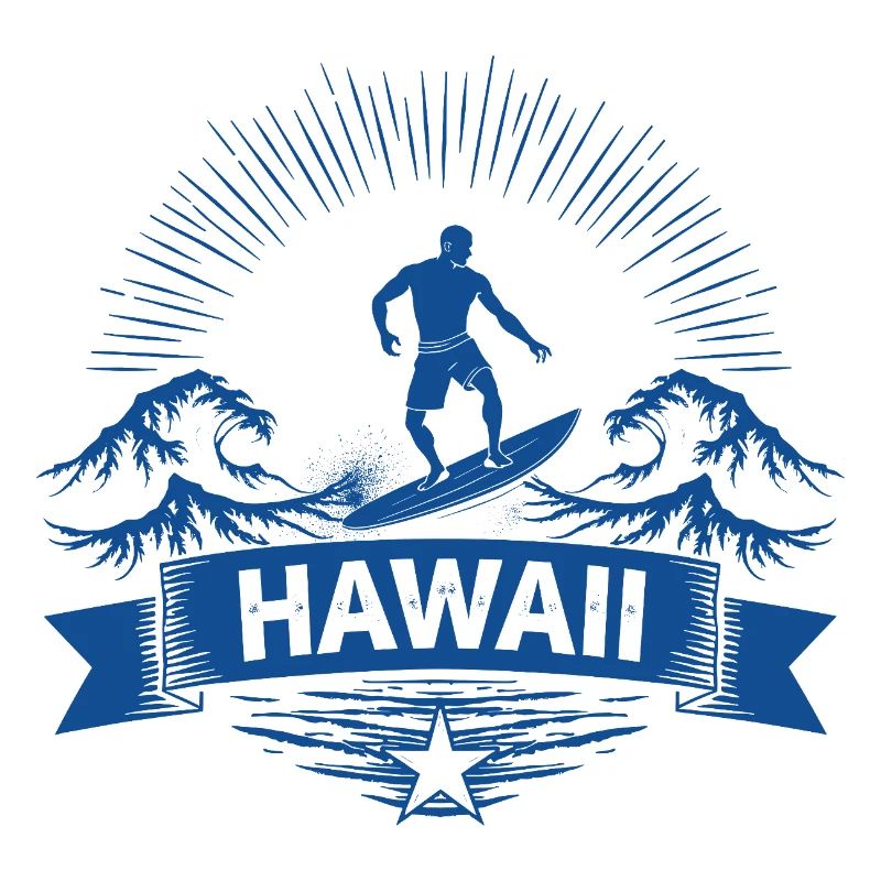 Hawaii Surfer Surfer sur Pacific Wave