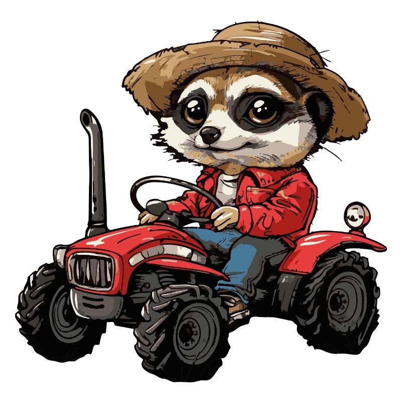 Erdmännchen Traktor Farmer