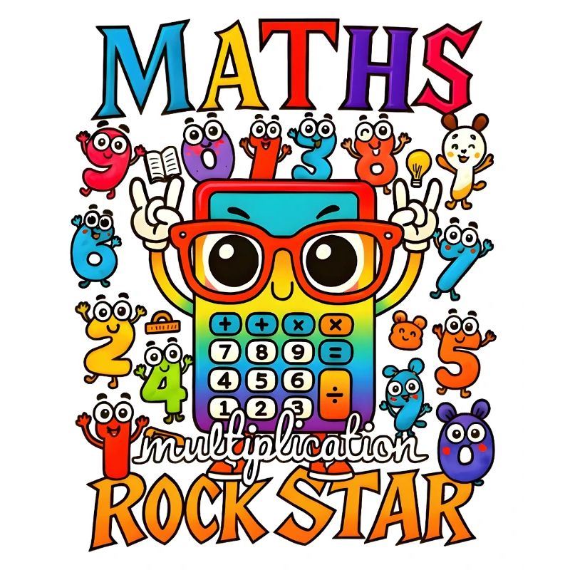 Jour de chiffre Maths Multiplication Rock Star