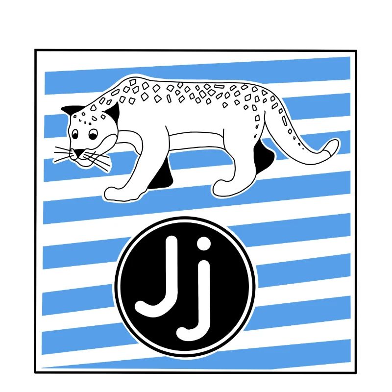 J for Jaguar Letter in Elementary School