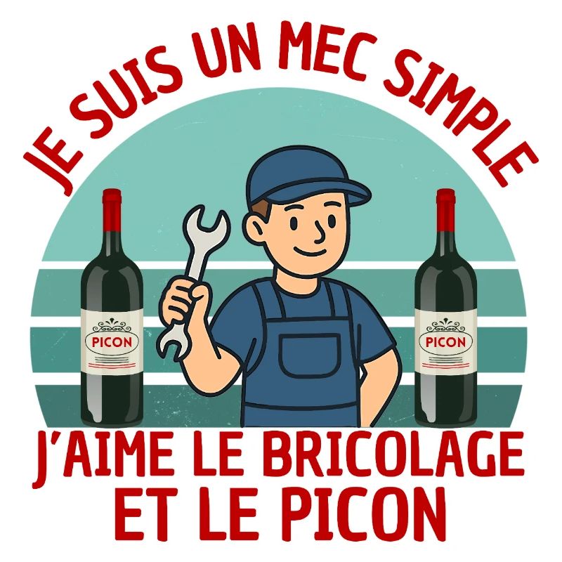 Simple DIY guy and funny humor aperitif