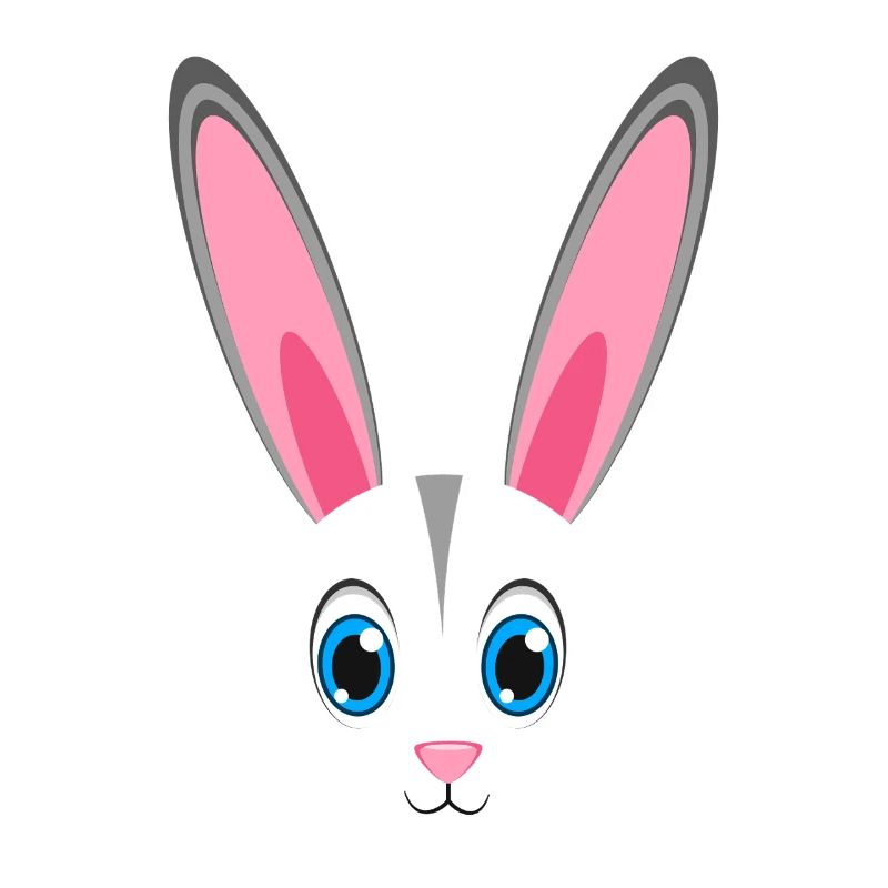 Cute Rabbit Face Kawaii Bunny Easter Lazy Costume