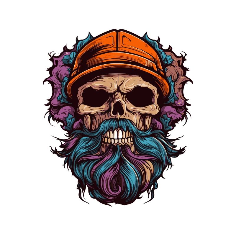 Crâne avec barbe