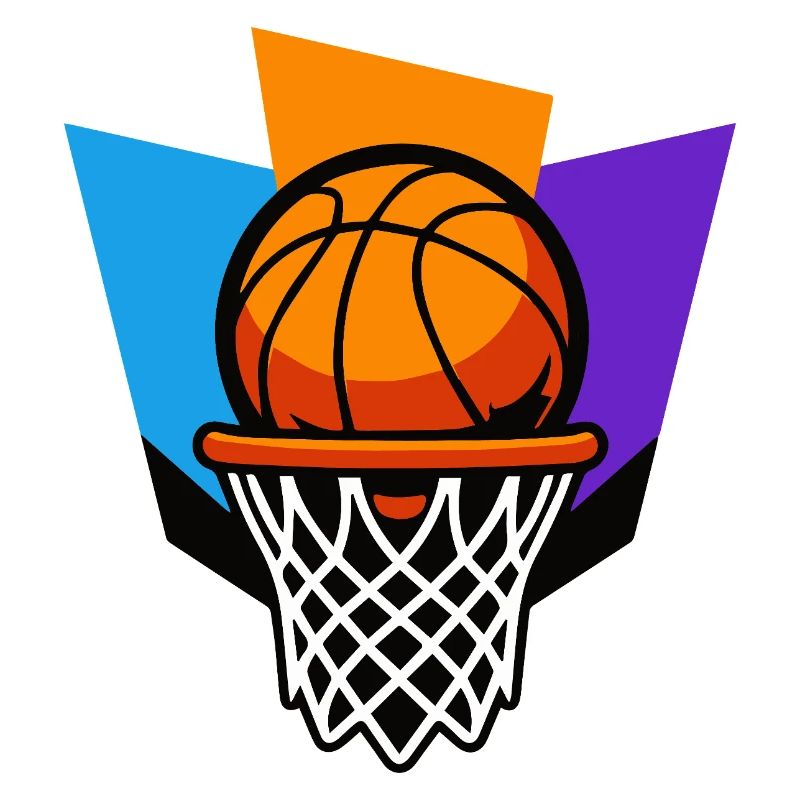 Conception graphique du dunk de panier de basket-ball