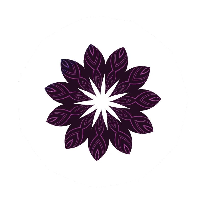 Dunkle Purpur Mandala Blume
