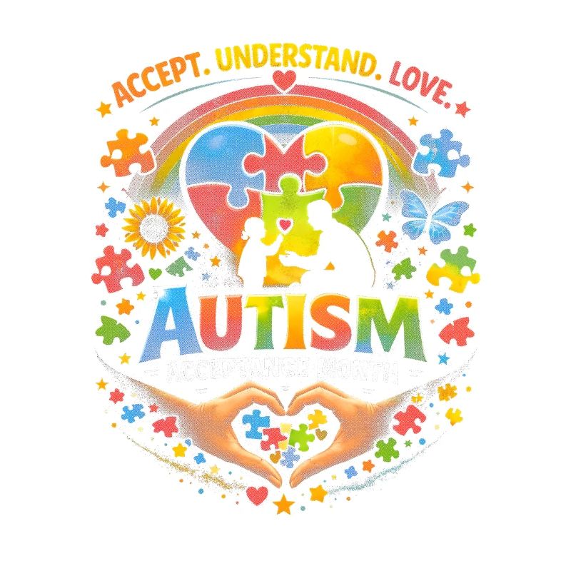 Autism Acceptance Heart Puzzle