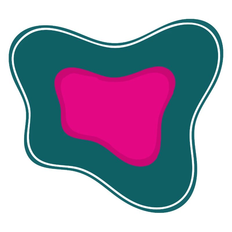 Pink abstraction on a teal background