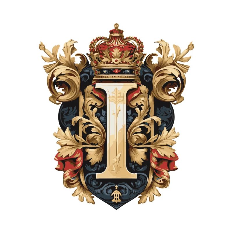 I Buchstabe Name Krone