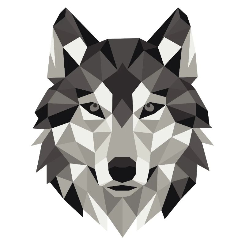 Wolfskopf Lowpoly Geometrie