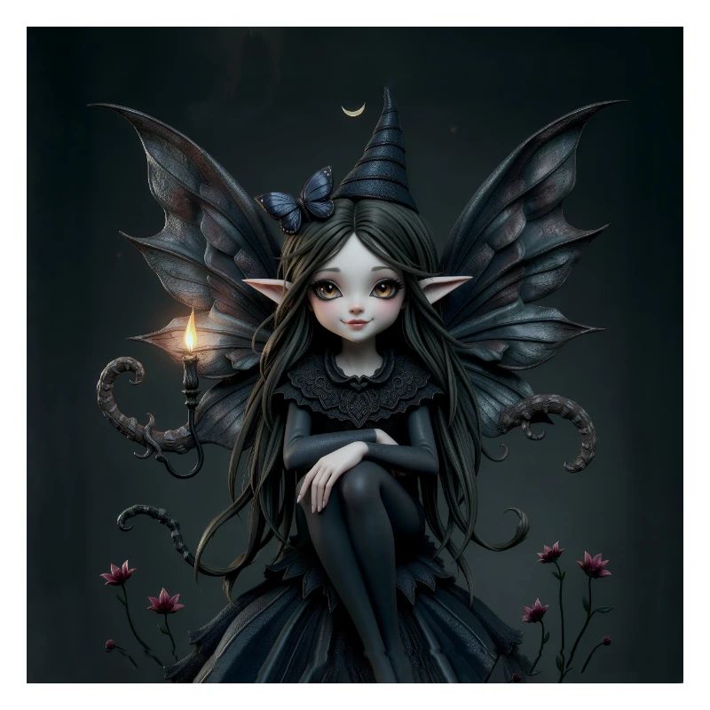 Fée Noire Ailée