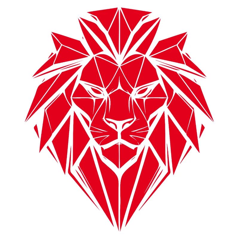Geometric Red Lion