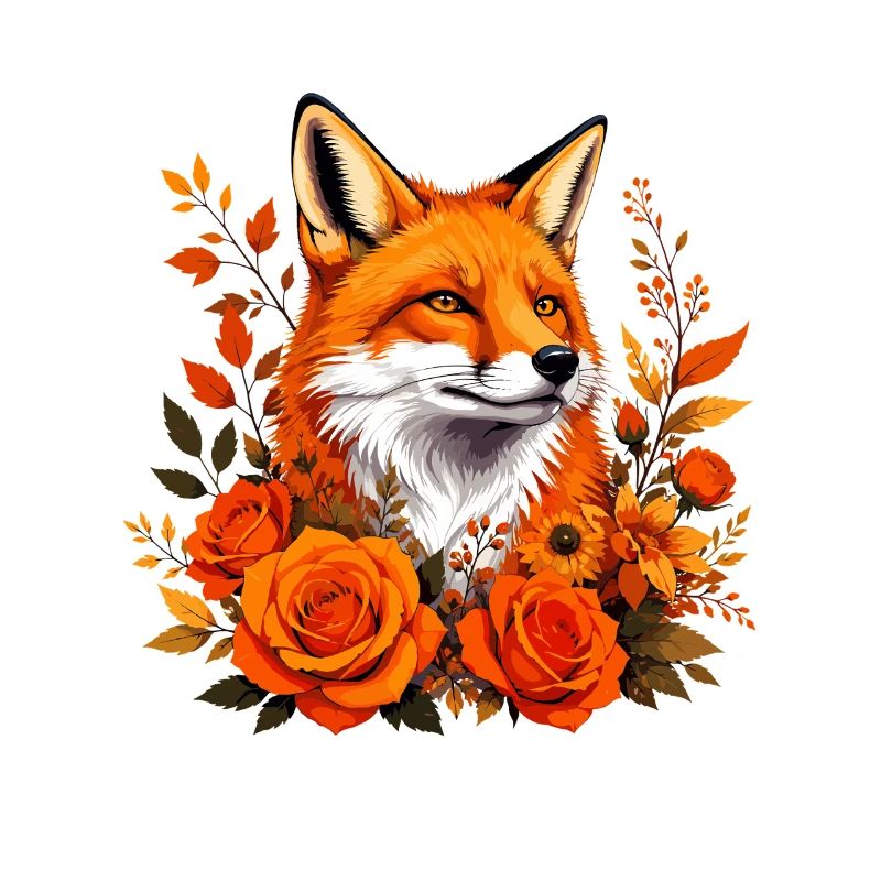 Fox in autumn rush