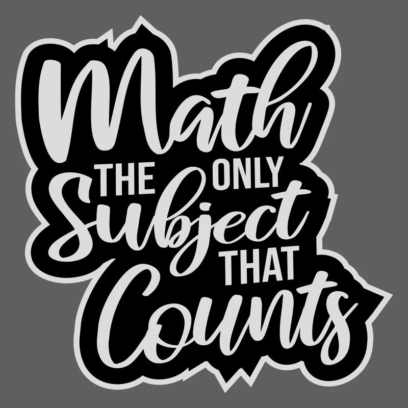 Math The Only Subject That Counts Nerd Mathe Logo