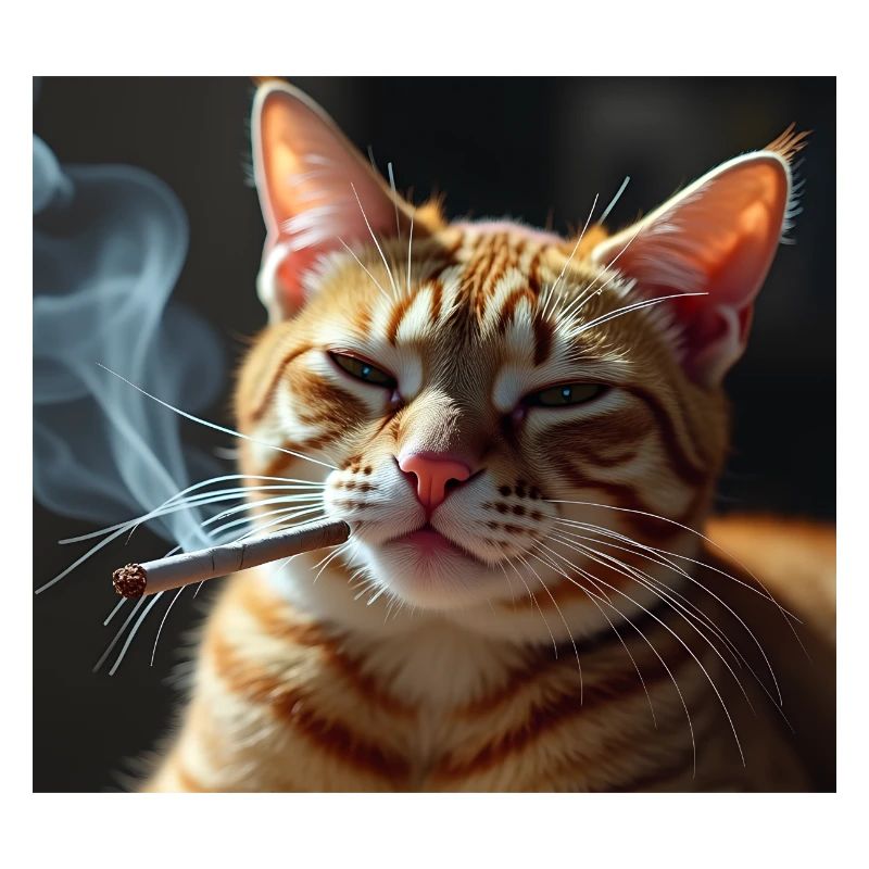 Rauchende Katze Generation Z Meme Katze raucht