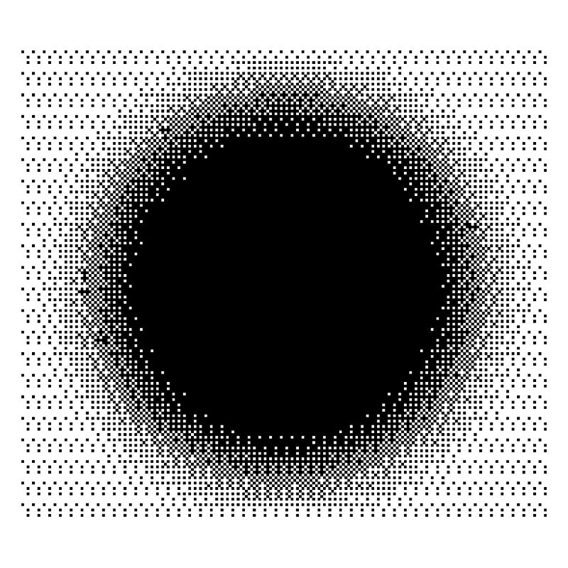 black sun dots design