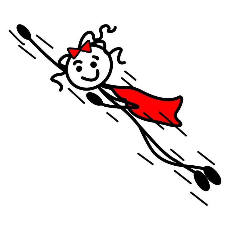 Superwoman oder super schnell fliegen