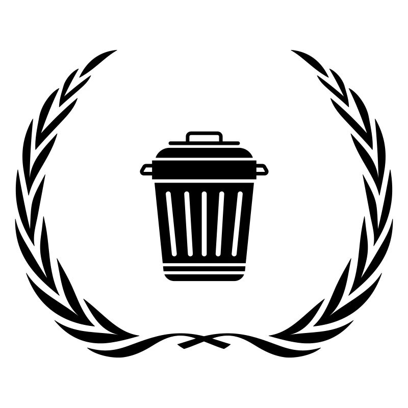 Garbage Can Symbol Wreath
