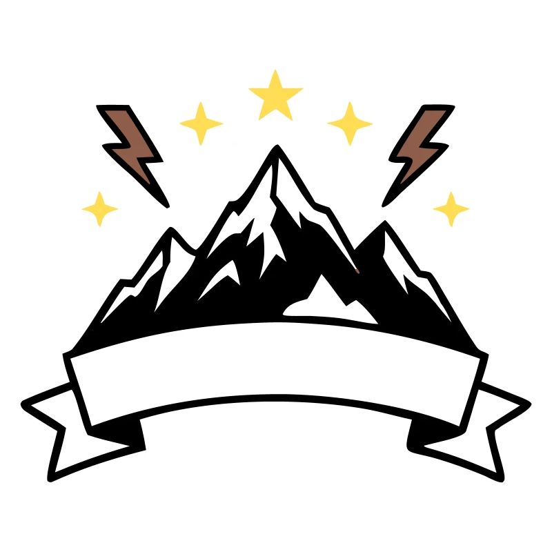 Berge Banner Textfeld Wappen