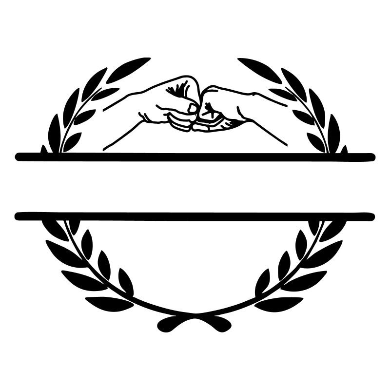 Working together in laurel wreath