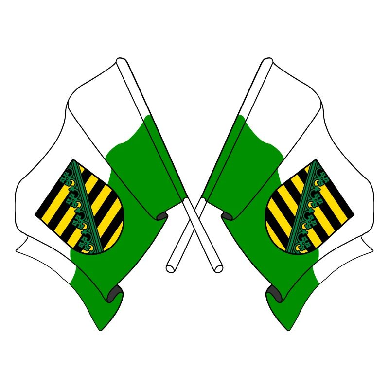 Deux drapeaux de Saxe