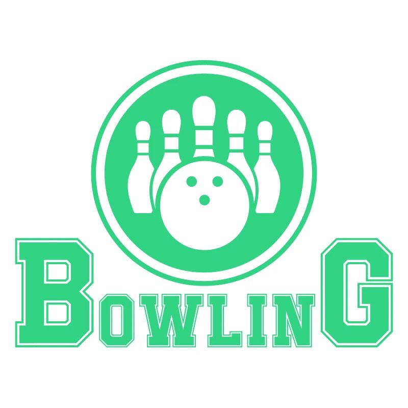 Conception de main de bowling rétro