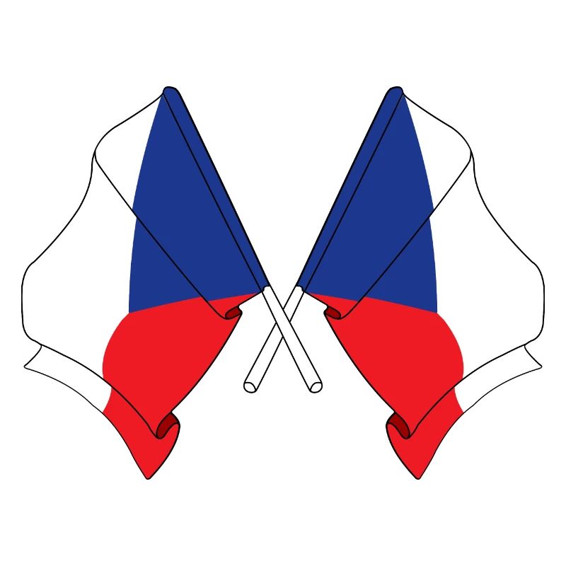 Deux drapeaux République tchèque