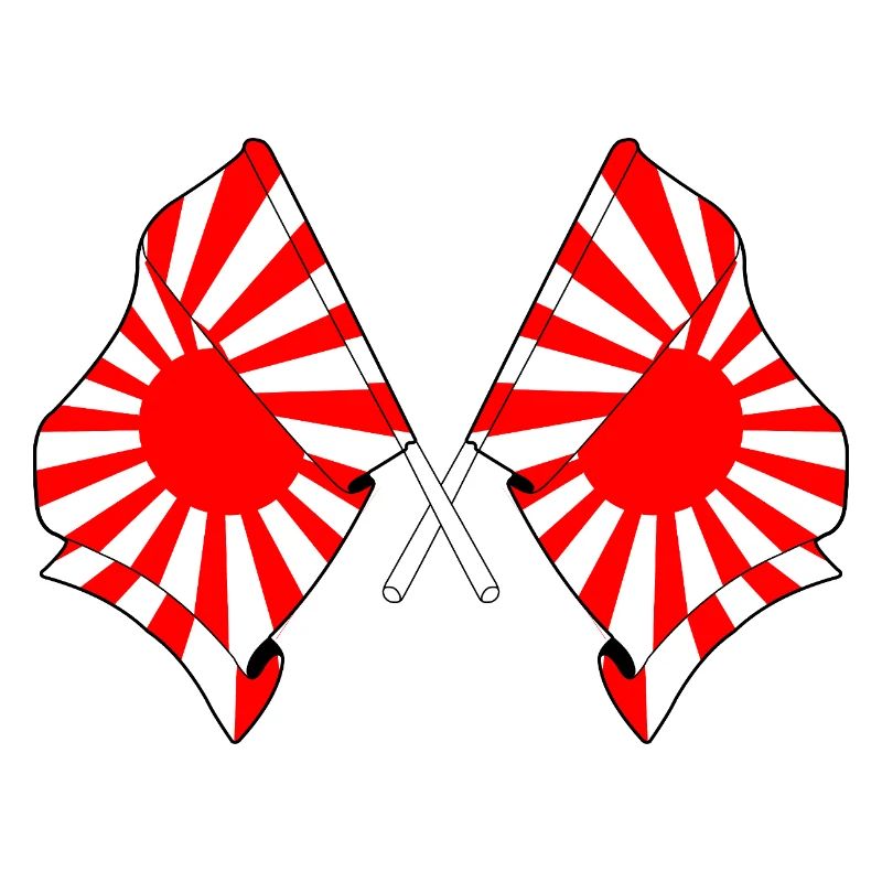 Drapeaux croisés du Soleil levant