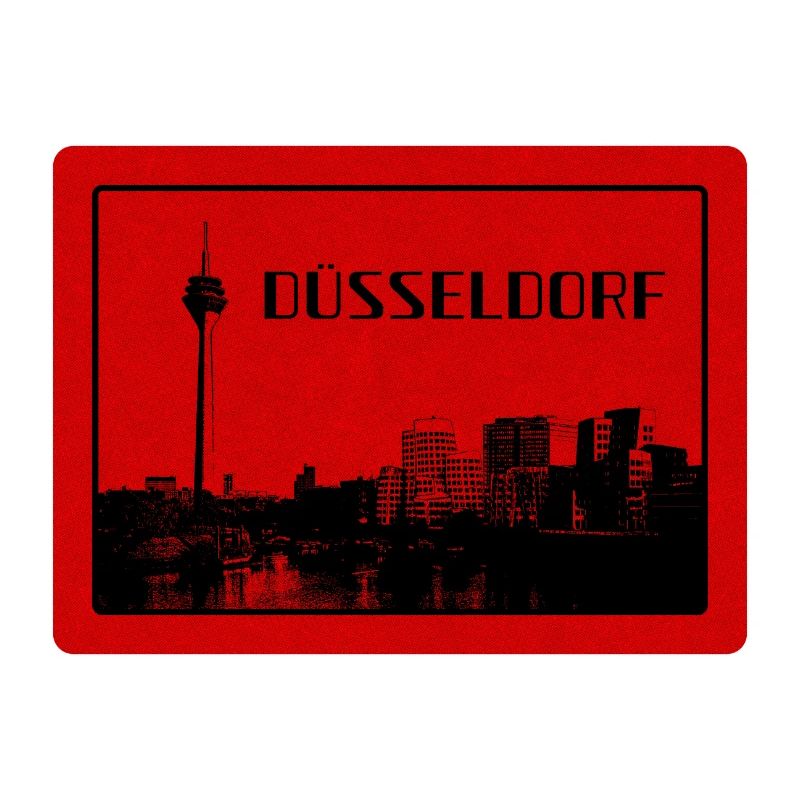 Duesseldorf Skyline Red Edition