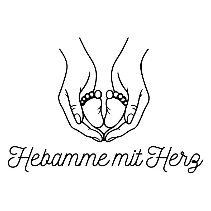 Hebamme mit Herz - personalisierbares Design