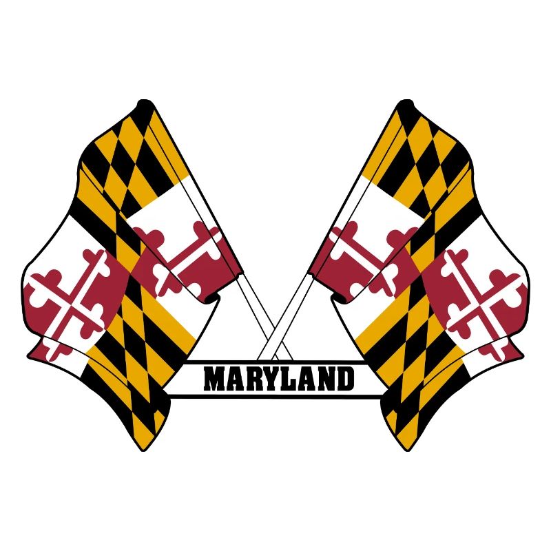 Two flags text MARYLAND