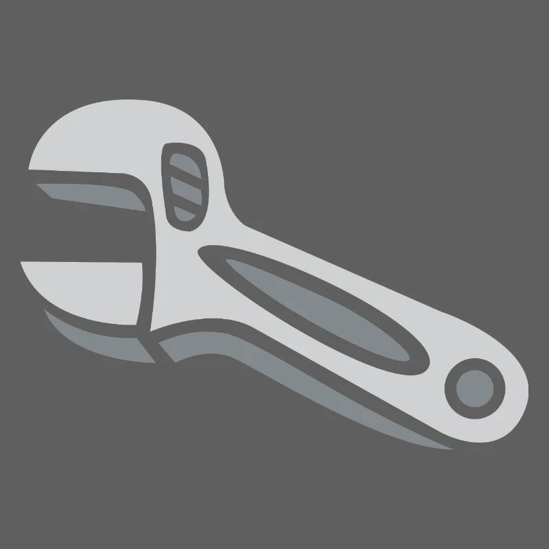 Comic Wrench Tool Illustration