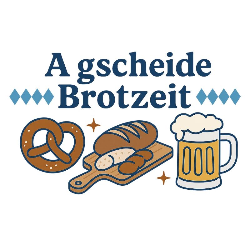 a gscheide brotzeit / Bayern Spruch