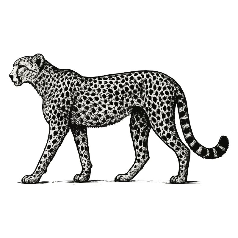Black and White Leopard Pattern