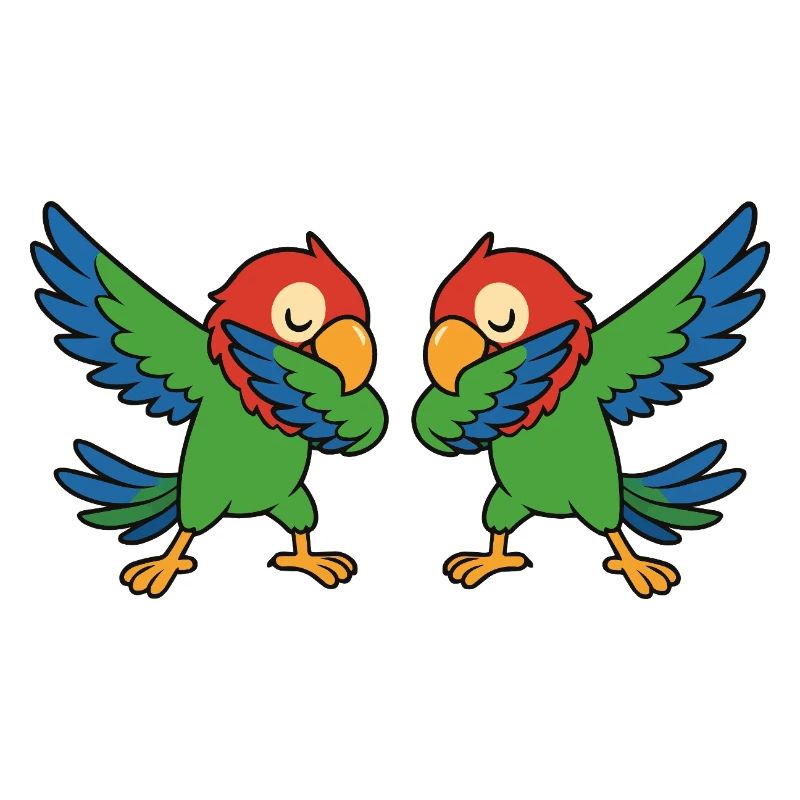 Parrot Dabbing Comic