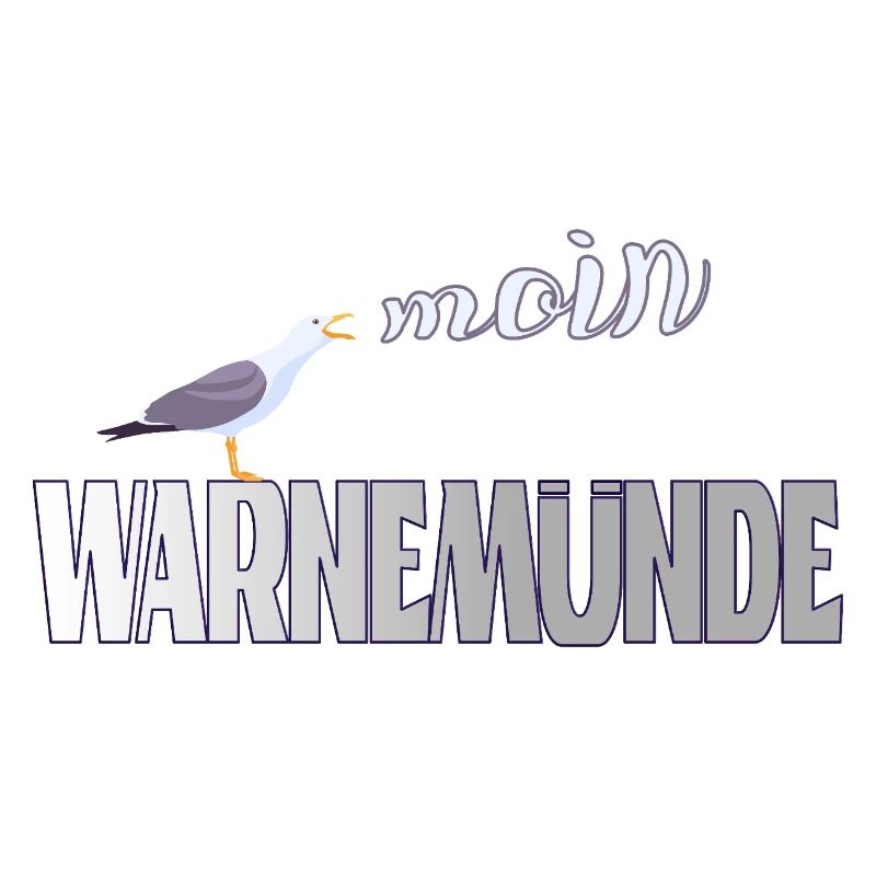 Warnemünde Möwe mit Moin Ostee