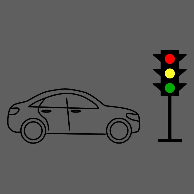 Ampel mit Auto